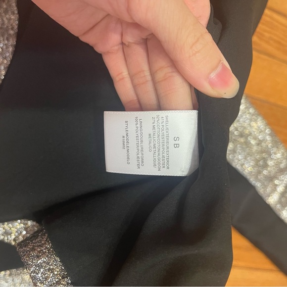 SB by Sachin & Babi metallic moto jacket size XS silver & gold shimmery full zip - Picture 7 of 12